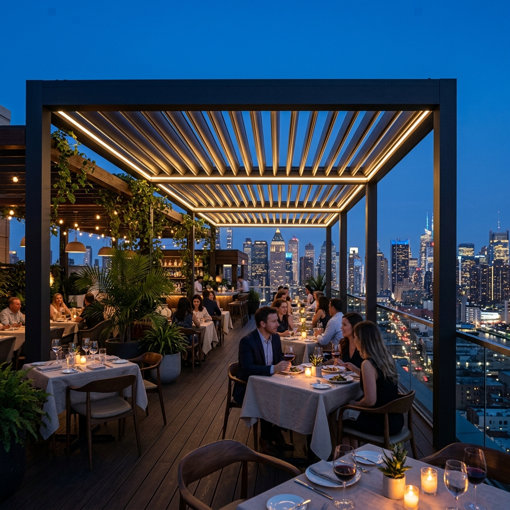 Bioklimatik Pergola - Restoran Çatı